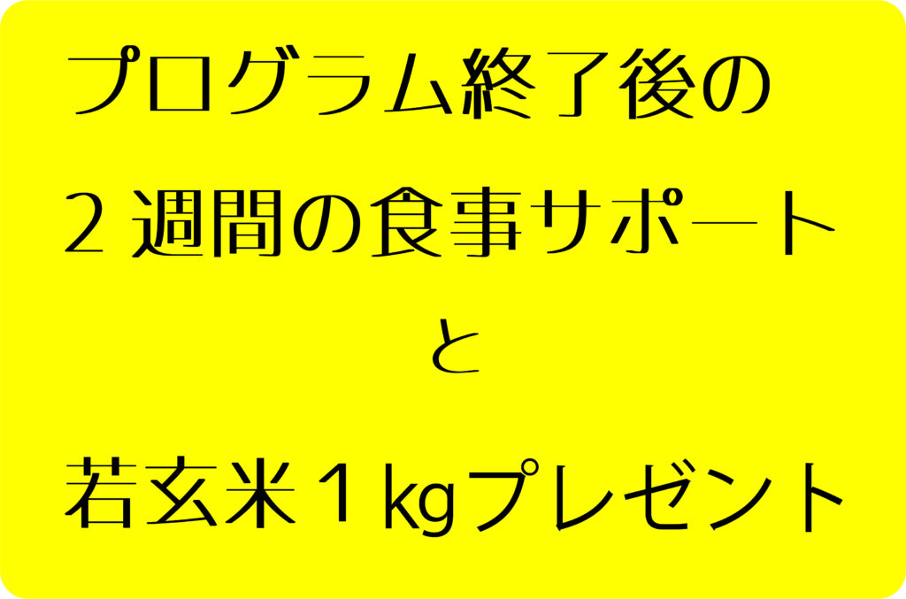 若玄米リセットプログラムⓇで体質改善　和食　お米生活　参加特典